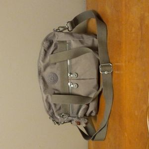 Kipling Klara Nylon Crossbody Bag Cool Grey Tonal